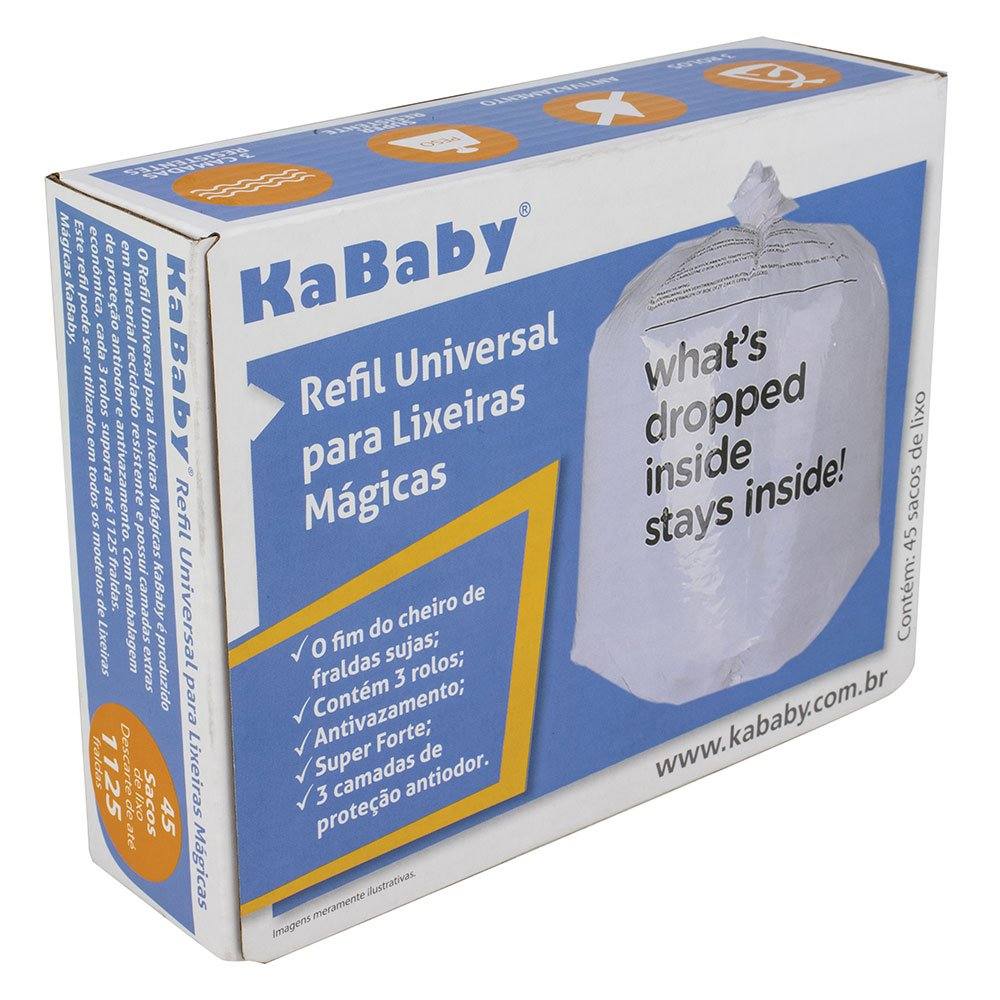 Refil para Lixo Mágico com 45 Sacos KaBaby